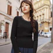 INMAN茵曼 1883AL132455 女款圆领打底衫
