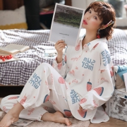 夏莉莎 纯棉可外穿情侣睡衣套装 券后￥64