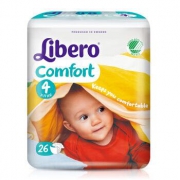 历史低价：Libero 丽贝乐  婴儿纸尿裤 4号 M26片 *4件 105.6元包邮（合26.4元/件）
