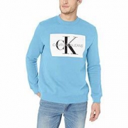 中亚Prime会员：Calvin Klein 卡尔文·克莱恩 Monogram Logo 男士印花圆领卫衣
