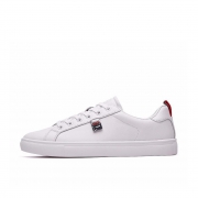 FILA 皮革时尚休闲鞋 F12W931320F 白红 到手价499