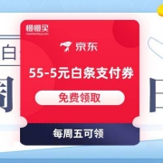 京东白条 满55-5元不限商户优惠券