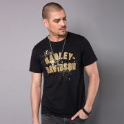 19日0点：HARLEY-DAVIDSON 哈雷戴维森 男士圆领LOGO印花T恤 低至95元