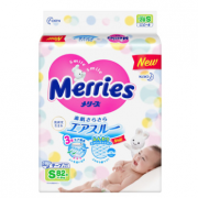 88VIP：Merries 妙而舒 婴儿纸尿裤 S82片 *4件 275.5元包邮（合68.8元/件）