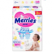 19日10点、88VIP：Merries 妙而舒 婴儿纸尿裤 M64片 76元含税包邮