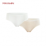 商城同款，MAXWIN 马威 195278201 女士棉质内裤 2条装
