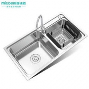 MICOE 四季沐歌 M-B2005(78)-H 304不锈钢厨房水槽双槽套装