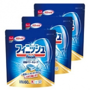 99.9%除菌、日版：60块x3袋x3件  Finish 亮碟 洗碗机专用洗涤块