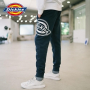 Dickieslogo印花腰部抽绳螺纹束脚裤 促销价379
