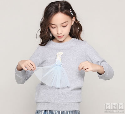 迪士尼冰雪奇缘女童卫衣