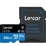 Lexar 雷克沙 633x microSDXC A1 UHS-I U3 TF存储卡 256GB 179元包邮（需用券）