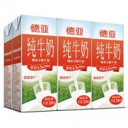 德国原装进口牛奶 德亚（Weidendorf）全脂纯牛奶 200ml*6盒 简易包装