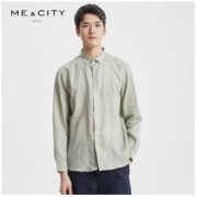 ME&CITY 527200 男款领亚麻薄款衬衫