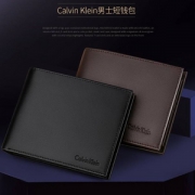 Calvin Klein 卡尔文·克莱恩 RFID Blocking 男士真皮折叠钱包*2件 79370