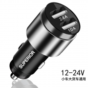 果奇 车载充电器 2.4A 双口版 3.8元包邮（需用券）
