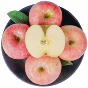 PLUS会员：万力睿 临猗糖心红富士苹果 净果500g（75-80mm） *5件