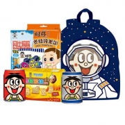 旺旺 开心零食礼盒 318g+490ml （旺仔QQ糖+旺仔牛奶+内赠儿童牵引包1只）