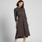 18日0点：UNIQLO 优衣库 420839 女士条纹连衣裙