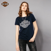 HARLEY-DAVIDSON 哈雷戴维森 HLCT901R 女士纯棉印花T恤 低至88.5元包邮
