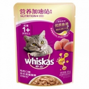 凑单品：whiskas 伟嘉 营养加油站系列 软包猫罐头 85g 口味随机