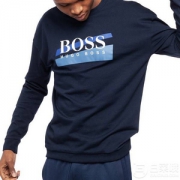 M/L码，BOSS Hugo Boss 雨果·博斯 男士纯棉印花圆领卫衣