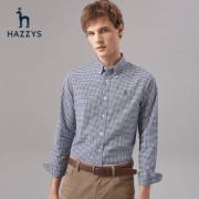 LG时装旗下中高端品牌 Hazzys 哈吉斯 男士格纹长袖衬衫
