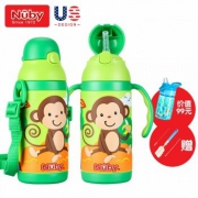 超值赠品：Nuby 努比 3D动物款 儿童吸管保温杯 绿色 *2件