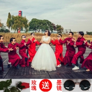 ￥9.9 11日：中式结婚礼服伴郎伴娘民国古装服
