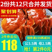 现货 副会长单位 谷源道 大闸蟹 公3.5两/母2.5两 各6只