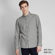 UNIQLO 优衣库 421192 男士法兰绒格子衬衫