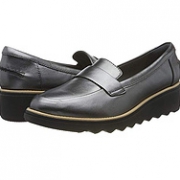 UK4码、2019秋季新款，Clarks 其乐 Sharon Gracie 女士厚底乐福鞋