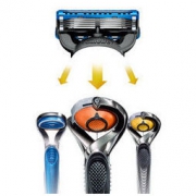 Gillette 吉列 锋隐致顺 剃须刀套装（1刀架1刀头+4刀头）+剃须泡210g+沐浴露89ml+底座