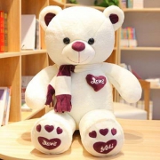爱尚熊 超大紫围巾熊 毛绒玩具 80cm *2件