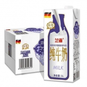 限地区：Lacheer 兰雀 脱脂高钙纯牛奶 1L*12盒