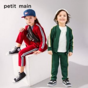 日本人气童装 petitmain 19新款  复古运动套装