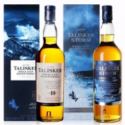 Talisker 泰斯卡 10年单一麦芽苏格兰威士忌700ml+风暴单一麦芽威士忌700ml