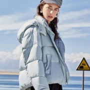 双十一预售，拉夏贝尔 女士80%白鸭短款面包服 4色