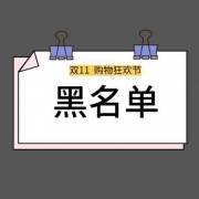 双11预售涨价  黑名单系列（第一波）