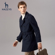 Hazzys 哈吉斯 ASWZH09CF01 英伦长款男士休闲外套