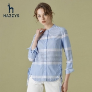 Hazzys 哈吉斯 ASCSK18BK03Y 女士格子衬衫