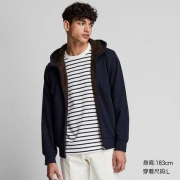 18日0点：UNIQLO 优衣库 418708 男士仿羊羔绒连帽夹克