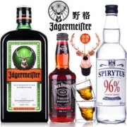 野格 圣鹿利口酒 700ml+ 生命之水 96度 500ml+杰克丹尼 洋酒 可乐味 330ml 158元包邮