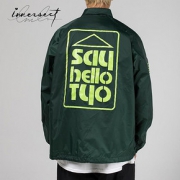 INNERSECT潮牌 SAYHELLO 2019秋新品展会限定款字母教练夹克男