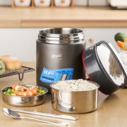 旗丰 不锈钢保温饭盒 1.3L+餐具 39.8元包邮（需用券）