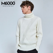 M6000 男士修身高领针织毛衣 有加绒款