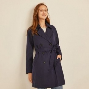 双11预售： Old Navy 450972A 女装双排扣收腰风衣