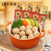 老德头 手打牛肉丸+牛筋丸 170g*6袋
