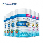美赞臣铂睿2段婴幼儿配方牛奶粉850g*6罐