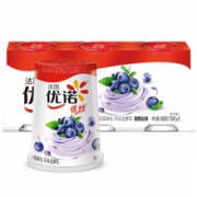 优诺 优丝 蓝莓果粒 135g*3瓶*16件