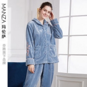 芬腾旗下 玛伦萨 2019秋冬新款珊瑚绒刺绣家居服套装 多款